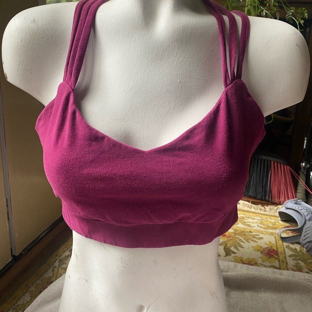 WVN Organic cotton sports bra Large 🌻💜 Very soft & wellmade Wine color💜